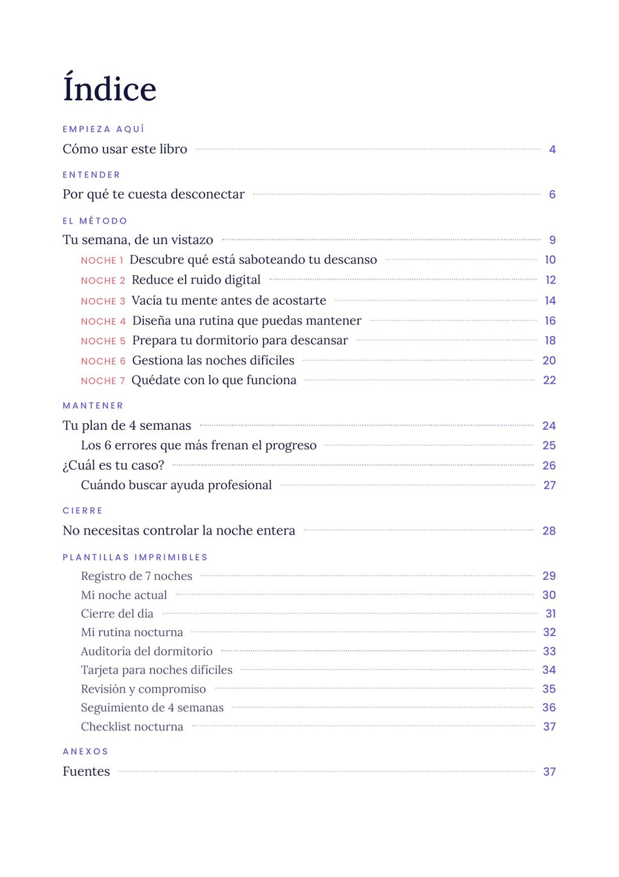 Índice del ebook